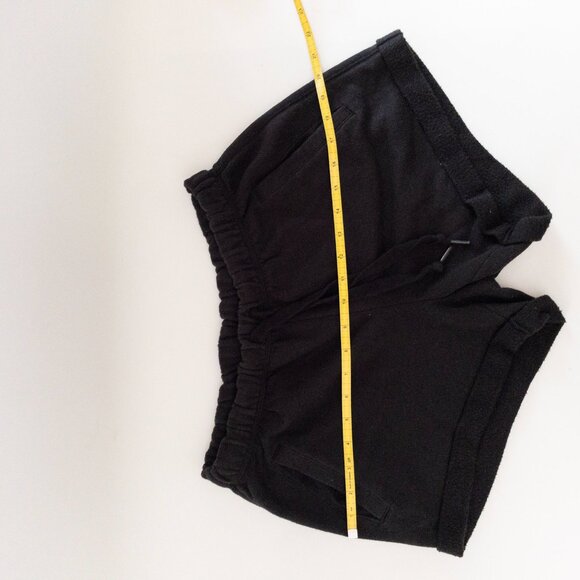 Victorias Secret Pink Black Fleece Shorts With Rainbow Logo Elastic Waistband S - Picture 4 of 12